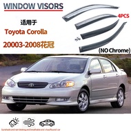 CCF5 สำหรับ Toyota COROLLA 2003-2008 แผ่นกันฝนกระจกรถยนต์ อุปกรณ์ตกแต่งรถยนต์ ติดตั้งง่าย X2Z8Bตัวตั