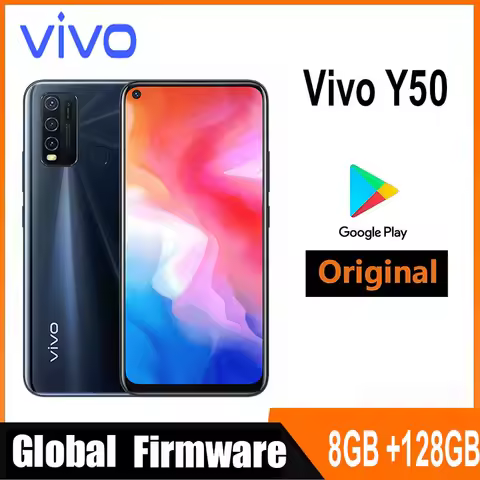 VIVO Y50 Smartphone Snapdragon 665 Octa Core 6.53" 5000mAh 8GB 128GB 16.0MP Cameras Y 50 Used Phone 