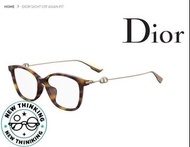  DIOR Model 眼鏡 可配近視鏡片 變色鏡片 蔡司 hoya Essilor Lenses  ：SIGHT01F   51口15-145