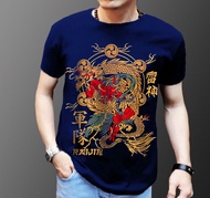 Kaos Distro Cowok Dewasa Dragon Raijin Baju Keren Terbaru 2024 Murah Tebal Bandung Jumbo