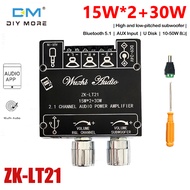 diymore LT21 เสียงโมดูลเครื่องขยายเสียงดิจิตอล 2.1 ช่อง 15WX2 + 30W พร้อมซับวูฟเฟอร์ ZK-LT21 บอร์ดถอ