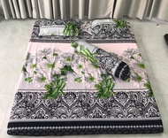 Bộ ga gối kèm vỏ gối ôm 4 mónvải cotton poly họa tiết cúc đá Bà Béo Kho chăn ga gối ga giường drap