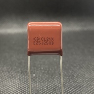 3PCS capacitor 250V225J P:15mm capacitor CL21X 225J250B Farah capacitance 2.2UF 250V 225J capacitanc