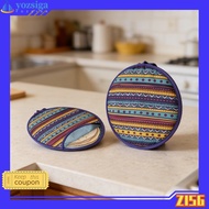 [ZISG] Large 12-Inch Tortilla Warmer with Mandala Print | Keeps Flatbreads Warm &