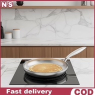 NS Frying Pan 410 Stainless Steel Frying Pan Uncoated Fry Pan For Daily Cooking