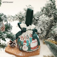 EE  Christmas Velvet Gift Bag Santa Drawstring Bag Candy Apples Handle Bag Christmas Tree Hanging Decoration New Year Christmas Gift n