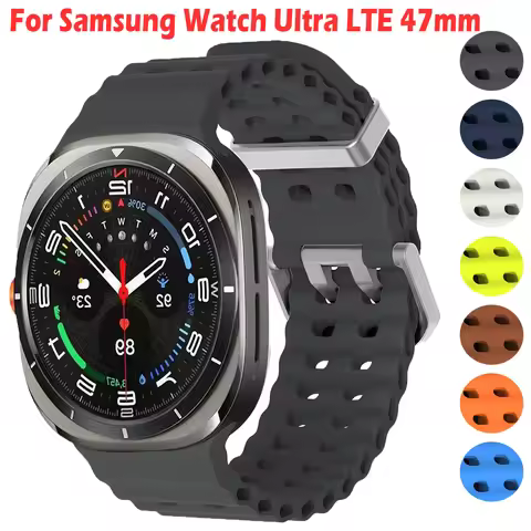 For Samsung Watch Ultra 47mm Ocean Band Silicone Bracelet For Samsung Galaxy Watch Ultra LTE 47mm Sp