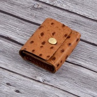 U6.JP6手工皮件-進口牛皮仿鴕鳥皮紋-簡易零錢包/萬用錢包