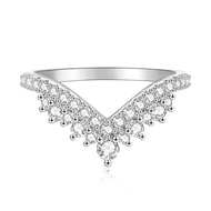 18K Gold Open Eternity Band Rings for Women CZ Stones Gold Thin Full Stackable Rings Simulated Diamo