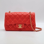 CHANEL 經典口蓋包Mini CF20 - 紅金27開