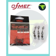 SWIVEL, OFMER ROLLING SWIVEL WITH TWISTED WRAPPING CLIP (BNRSTWC)