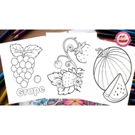 A5, A4 Fruit Coloring Pictures, Coloring Fruits To Help Children Promote Creativity