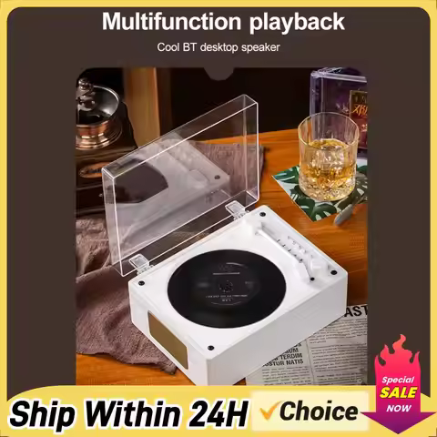 Portable CD Player Rechargeable Remote Control Home Music Player Bluetooth-Compatible 5.0 Support CD