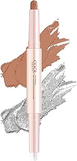 LAMUSELAND Cream Eyeshadow Stick, 2 Tone Glitter Gradient Shimmer Double Heads Eyeshadow Stick Penci