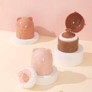 1pcs, 50ml/1.69oz, Baby Talcum Powder Puff, Safe Material, Delicate Soft, Easy to Carry, Coffee Bear