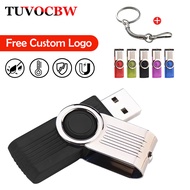 Plastic rotation usb 2.0 pen drive 128GB 64GB flash drive original 32GB thumb drive keychain 16GB 8G