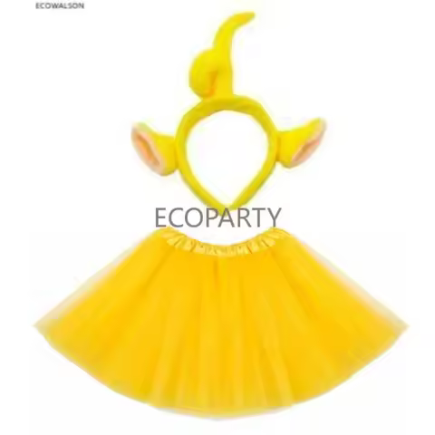 kids Costume Skirt Headband Set Girls Ladies Laa Laa Po Dipsy Tinky Winky Cosplay Costume Skirt for