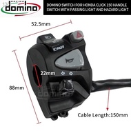 ☬¤Domino Handle Switch For Honda Click / VARIO With Passing Light and Hazard Light Plug and Play