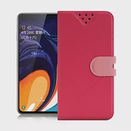 NISDA for Samsung Galaxy A60 風格磨砂支架皮套桃