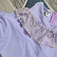 Preloved baju Raya girl Purple brand Lara Alana Jakel saiz 2