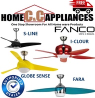 FANCO S-Line 52 Ceiling Fan | Fara 52 | Globe Sense 54 | I-Colour | Remote Control | LED Light kit |