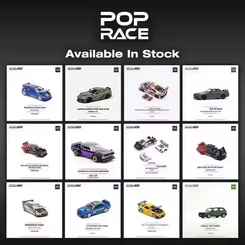 POP Race 1:64 CLK GTR D2 GTR R32 KPGC10 RX7 FD3S RWB NSX Top Secret Supra Diecast Car Model Collecti