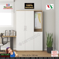 DISTRINDO Lemari Pakaian 3Pintu dengan Meja Cermin Rias
