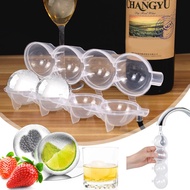 4 Hole Ice Cube Maker Whisky Cocktail Ice Mould Round Ice Hockey Mold Tray Hawaii Party Wedding Supplies Kitchen Ice Cream Tools