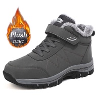 Winter Men Boots Microfiber Leather Snow Boots Man Plush Warm Causal Shoe Waterproof Men Boots Male 