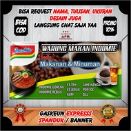 Spanduk banner warmindo warung makan indomie banner toko warmindo spanduk jualan warmindo Ukuran 200