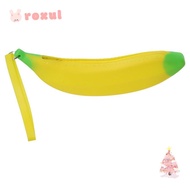 ROXUL Silicone Pen Bag, Silicone Banana Shape Banana Zero Wallet, Multifunctional Yellow 2.36*7.87 I