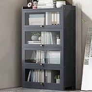 Transparent Display Cabinet with Flip Up Door, Glass Display Case, Curio Cabinet, Dustproof Protecti