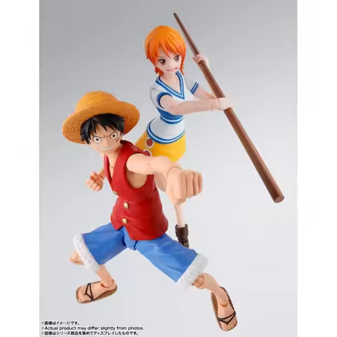 In Stock 100% Original Bandai S.H.Figuarts SHF One Piece Monkey D Luffy Nami Romance Dawn Anime Acti