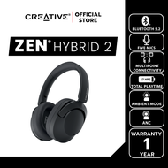 CREATIVE หูฟัง Zen Hybrid 2  หูฟังไร้สายในแบบ Over-ear พร้อมด้วย Hybrid ANC (สีดำ)