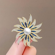 🎀LOCAL READY STOCK🎀 Kerongsang Bunga Matahari Mutiara Korea Brooch Pin Hijab Tudung TD26