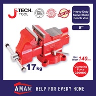JETECH Heavy Duty Clamp Bench Vise Clamp Tool Grafting Tool Set Swivel Base Bench Vice Stand Heavy D