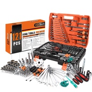 InnTech King Tools Tool Set Wrench Block 121 Piece Size 1/4 Inch 3/8 1/2 Model Dkt-121PCS