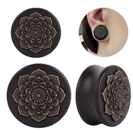Wooden Ear Plug Mandala Earring Flesh Tunnel Stretcher