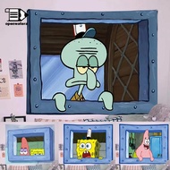 [GoodGirlm1] Anime Squidward Tapestry - Funny Home Dorm Wall Decor QQQ