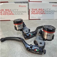 Brembo RCS16 CC Hydraulic Clutch and Right RCS19 CC Brake Pump Set with AEM Titanium Fluid Tank