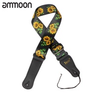 [ammoon]IRIN Guitar Strap Adjustable Polyester Belt PU Leather Ends for Acoustic Folk Classic กีต้าร์ไฟฟ้า Bass