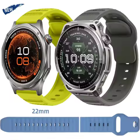 22mm 20mm Silicone Strap for Oneplus Watch 4/Lite/OPPO X3/X2/S/Amazfit Active 3/Max/Bip Max/6/5/Bala