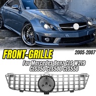For Mercedes Benz CLS W219 CLS350 CLS500 CLS550 2005-2007 Chrome Black AMG Stely Bumper Grille, Car 