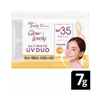 Fair Lovely Glow Lovely​ Sunscreen SPF 35 PA+++ Sachet 7g / Glow Lovely Ultimate UV Duo sachet 7g Su