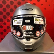 FULLFACE NOLAN FLIPUP N1005 CLSSIC N-COM 01 PLATINUM SILVER