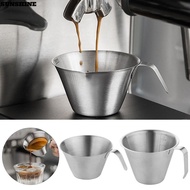 SUNSHINE Measuring Cup, Ergonomic Handle Stainless Steel Pitcher Cup, Espresso Scale Spout Frothing 