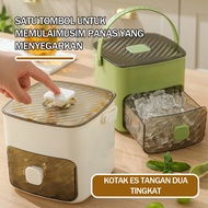 Ice Cube Box Double Storage Layer 2 In 1 Large Mold Cube Ice Box