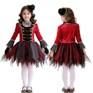Halloween Children Resurrection Clown cosplay Costume Circus Magician Clown Dress Stage Performance 