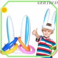 GERTRUD Inflatable Bunny Ears, PVC Colorful Ring Toss Game, Fun Ring Toss Set Bunny Ears Shape Easte