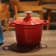 QULENO 18cm cast iron enamel pot domestic health pot soup heat resistant stew pot health pot rice po